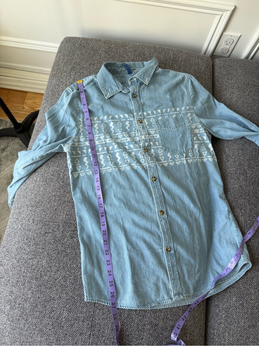 H&M Light Blue Denim Shirt - Picture 9 of 11